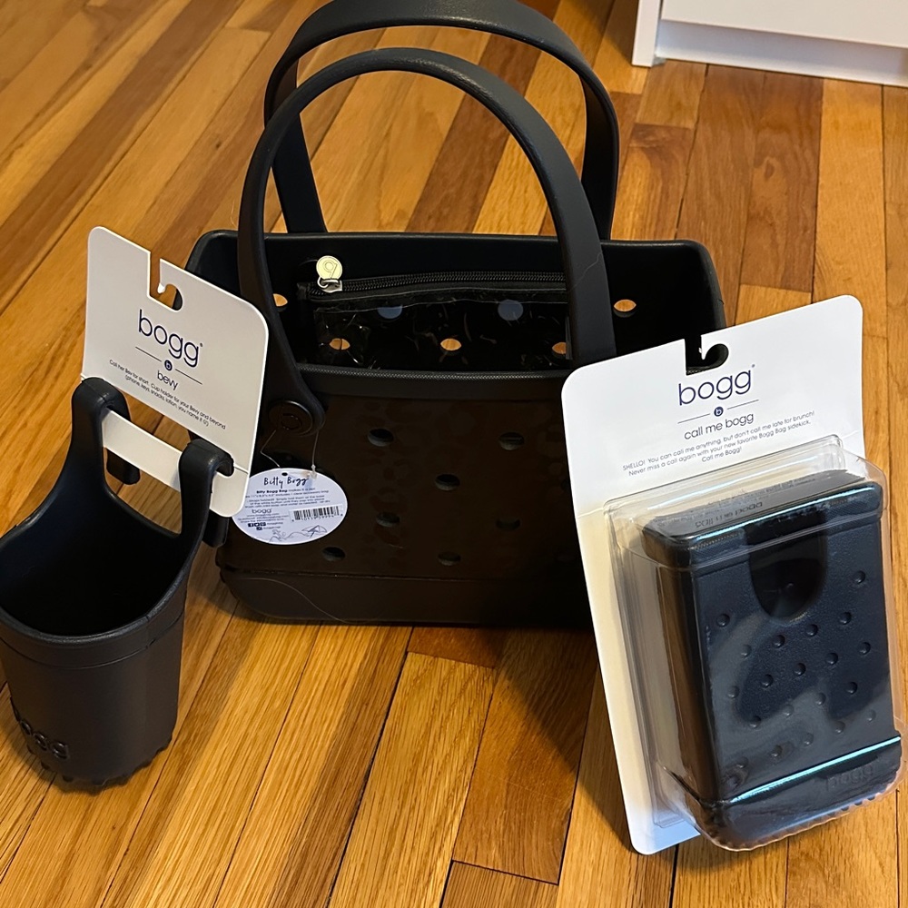 BOGG BAG Black Tote with accessories NWT